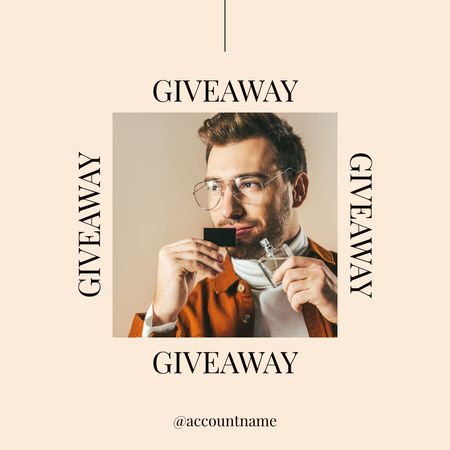Male Perfume Giveaway Instagram Design Template