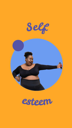 Self esteem and body positivity Instagram Story Design Template