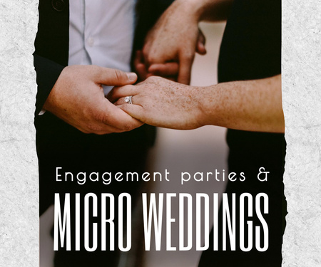 Modèle de visuel Wedding Agency Announcement - Large Rectangle
