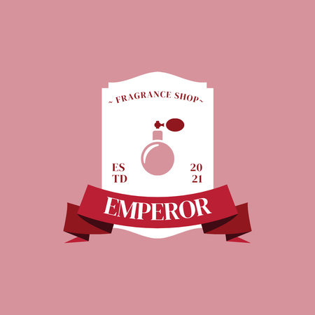Fragrance Shop Ad in Pink Logo Design Template