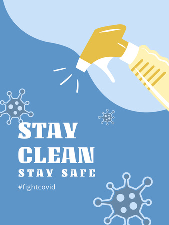 Template di design Igiene per la protezione dal COVID Poster US