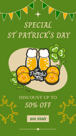 Special St. Patrick's Day Beer Sale Instagram Story Design Template