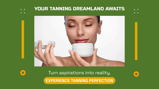 Young Woman Using Tanning Product Full HD video Design Template