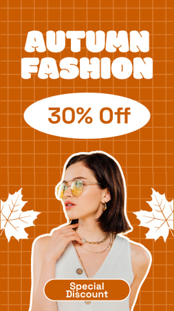 Designvorlage Discount on Autumn Fashion Offers für Instagram Video Story