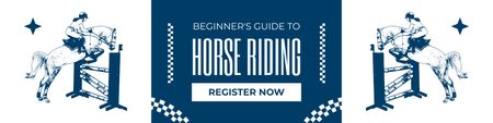 Registration for Horse Riding and Show Jumping Training Twitter Design Template