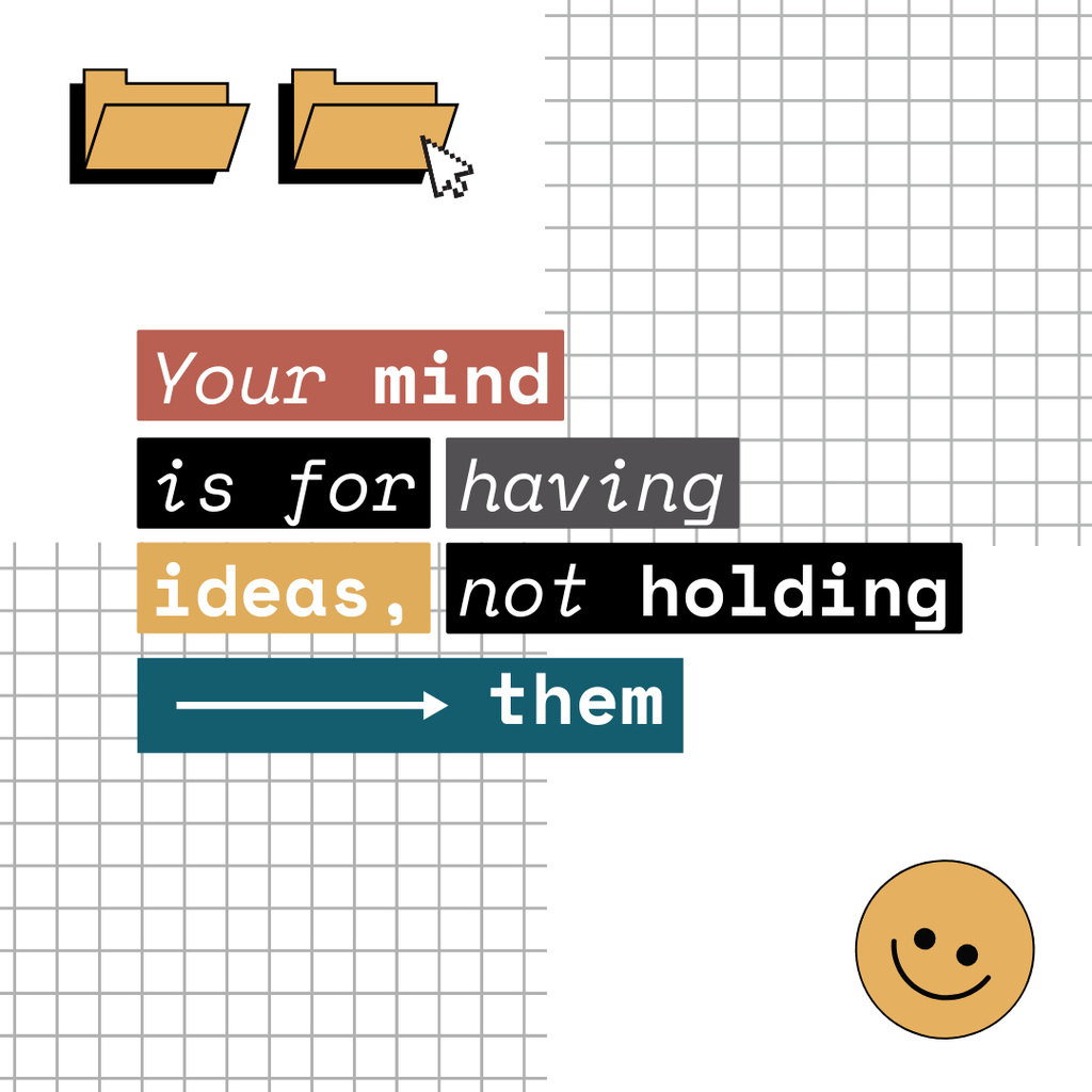 Inspirational Phrase about Mind Instagram Šablona návrhu