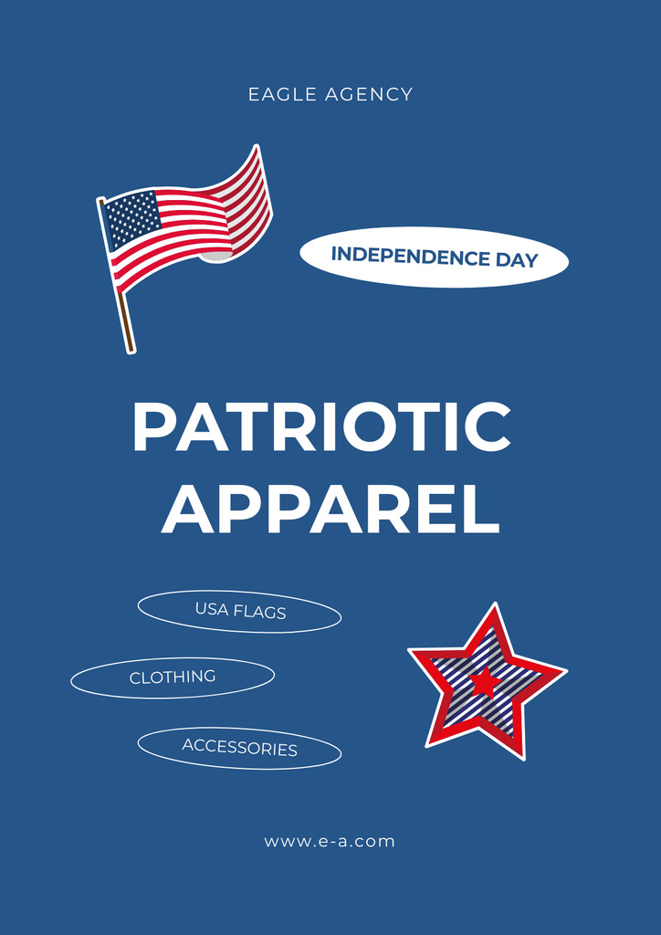 USA Independence Day Patriotic Appeal Poster Design Template