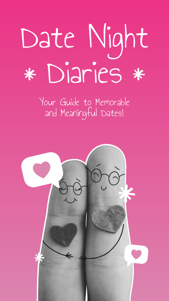 Guide to Memorable Wonderful Dates Instagram Story Πρότυπο σχεδίασης