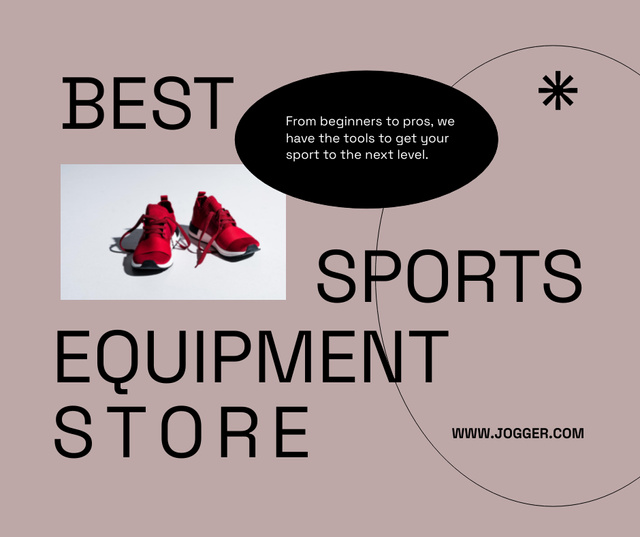 Best Sport Equipment Offer Facebook Šablona návrhu