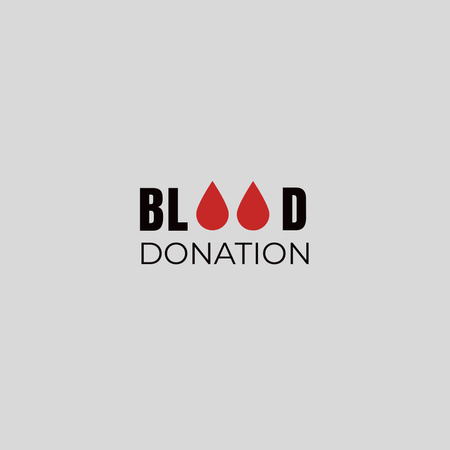 Ontwerpsjabloon van Logo van Blood donation logo design