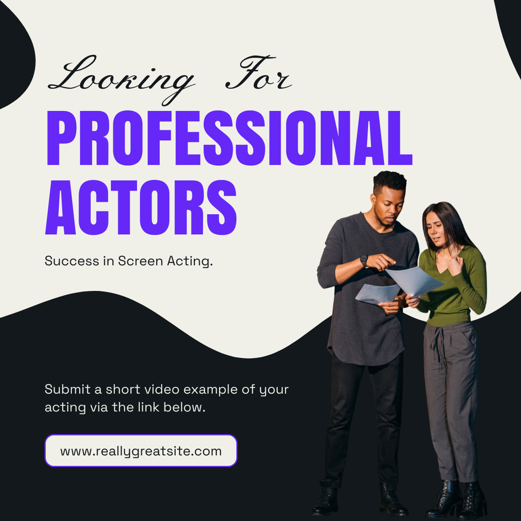 Masterclass with Professional Actors Instagramデザインテンプレート