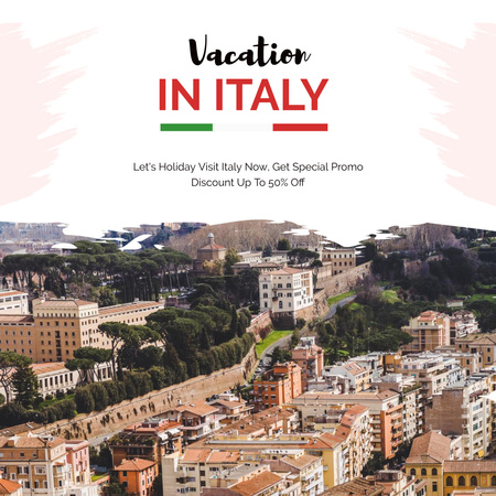Italy travel Special Promo vacation Instagram Šablona návrhu