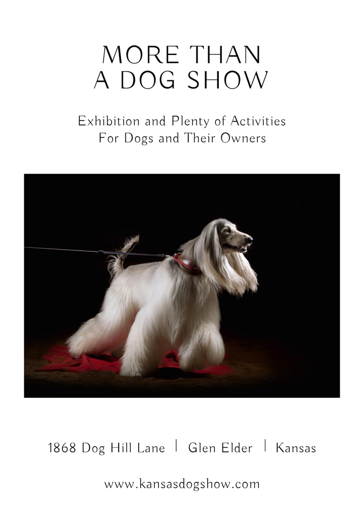 Designvorlage Announcement of Dog Show in Kansas für Poster 28x40in