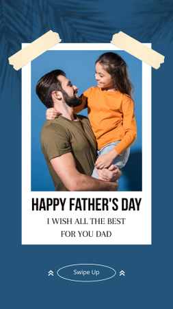 Šťastný Den otců Blahopřání a přání Instagram Story Šablona návrhu