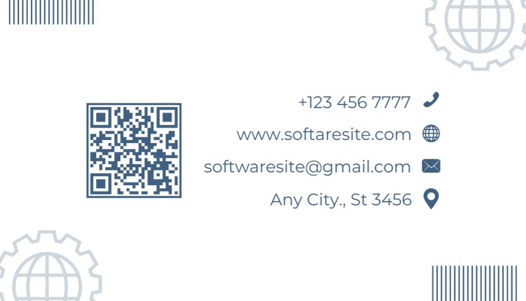 Ad of Best Software Technology Services Business Card US Tasarım Şablonu
