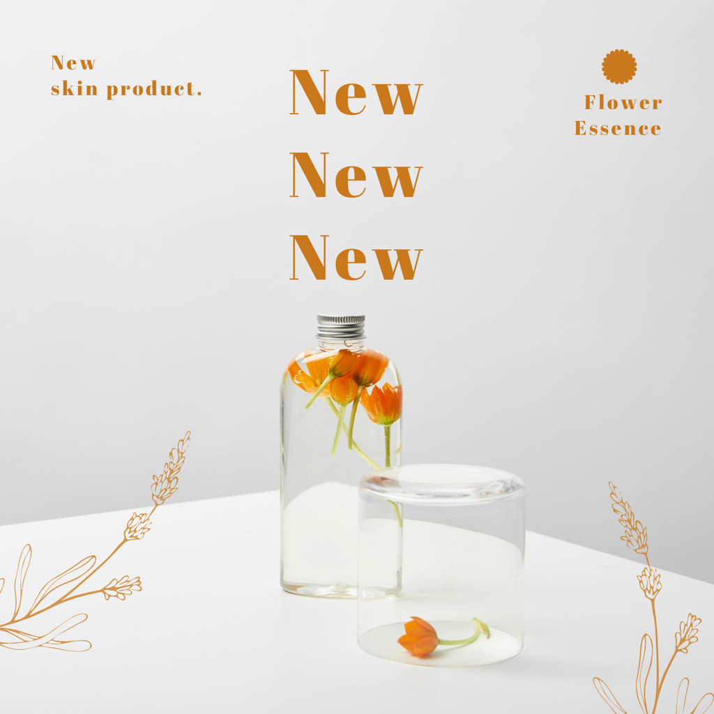 Designvorlage Flower Essences Promotion für Instagram