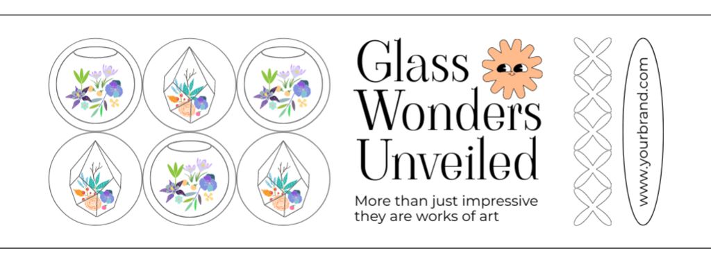 Timeless Glass Works Of Art Offer Facebook cover Design Template
