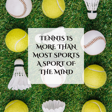 Inspirational Quotes about Tennis Instagram Design Template