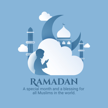 Designvorlage Month of Ramadan Holliday für Instagram