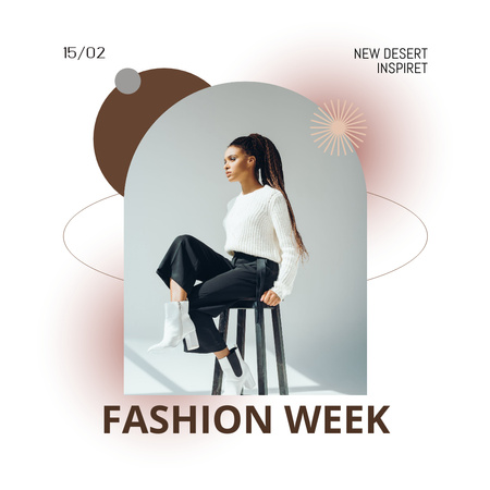 Fashion Week Event Ad Instagram tervezősablon