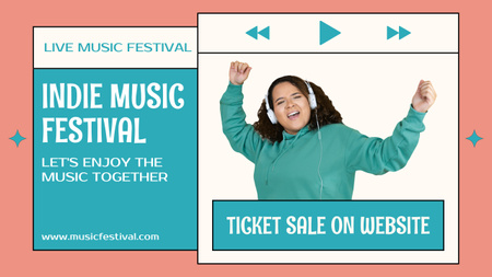 Modèle de visuel Annonce de l'événement du festival de musique indépendante - Youtube Thumbnail