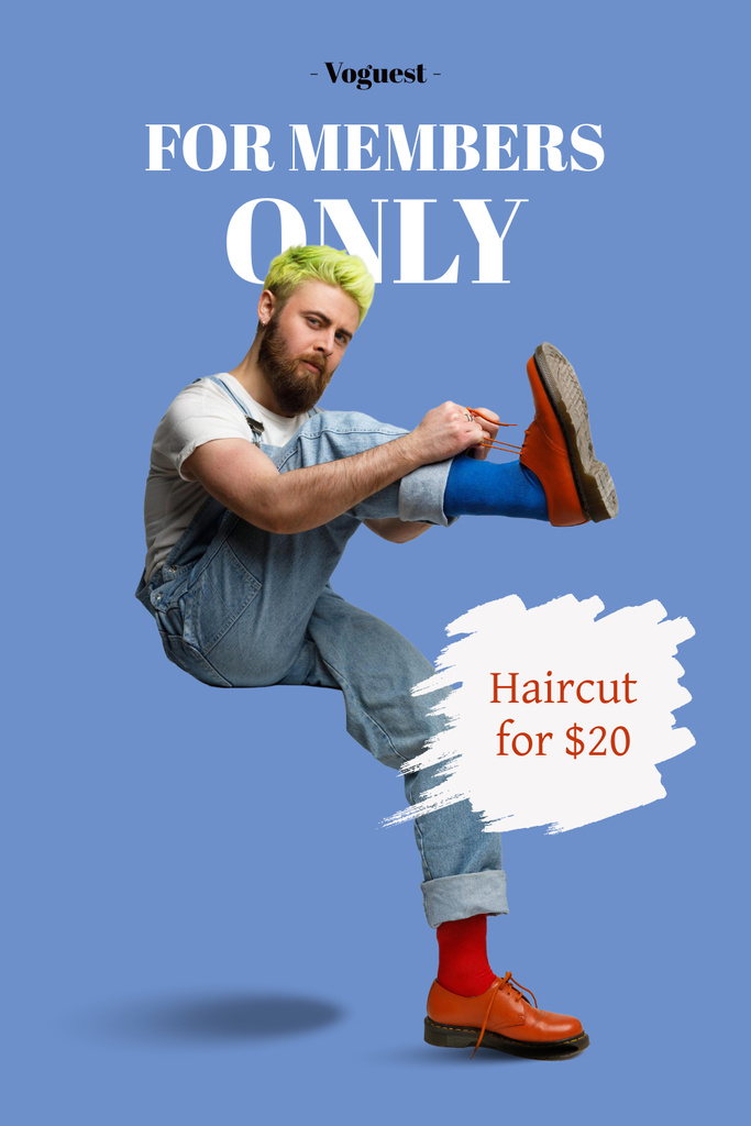 Hair Salon Services Offer Pinterest Design Template