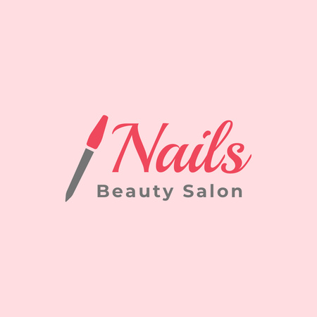 Ontwerpsjabloon van Logo van Expert Nail Salon Services Offer