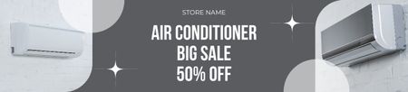Designvorlage Air Conditioners Big Sale Grey für Ebay Store Billboard