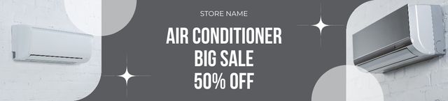 Air Conditioners Big Sale Grey Ebay Store Billboard Πρότυπο σχεδίασης