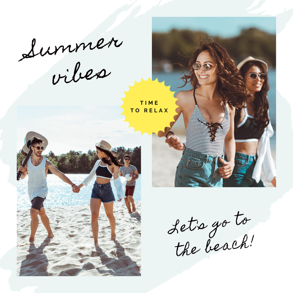 Template di design Happy People Enjoying Summer Instagram