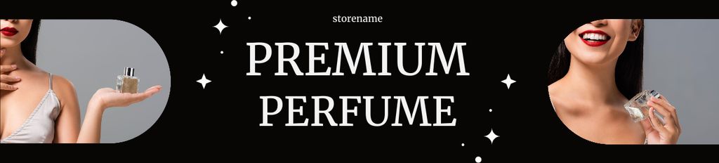 Beautiful Woman with Perfume Ebay Store Billboard tervezősablon