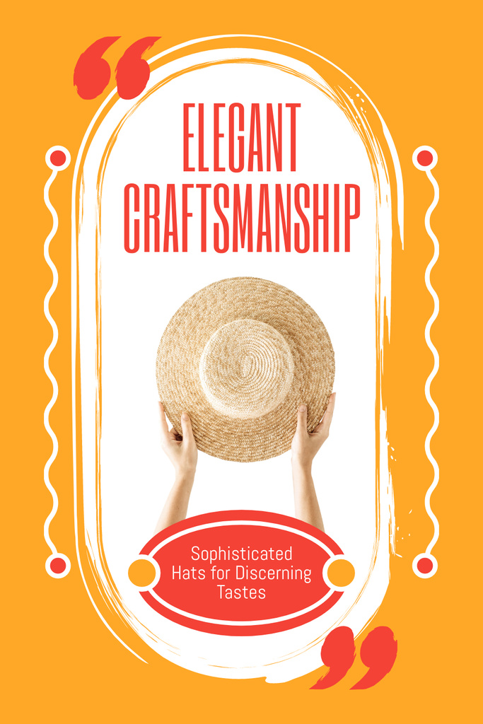 Offer of Craft Hats to Create Stylish Look Pinterest Tasarım Şablonu