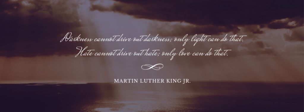 Template di design Martin Luther King day Facebook cover
