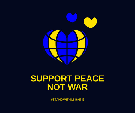 Appeal to Support Peace in Ukraine Facebook tervezősablon