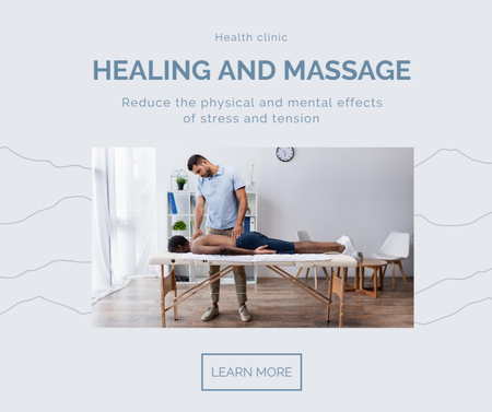 Template di design Centro massaggi curativi Facebook