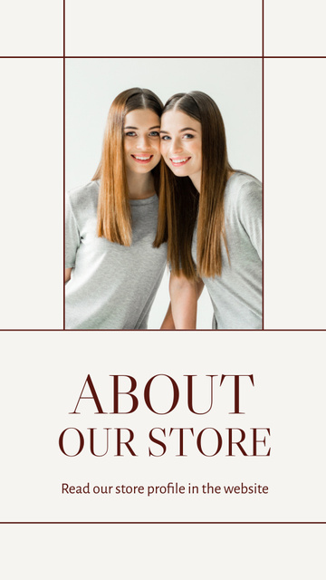 Store Blog Promotion with Young Women Instagram Story tervezősablon
