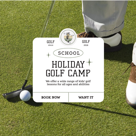 Golf Camp Ad Instagram Modelo de Design