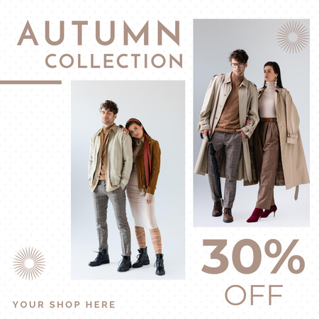 Template di design Fall Collection of Clothes for Couples Instagram