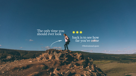 Motivational Quote About Progress Youtube Design Template