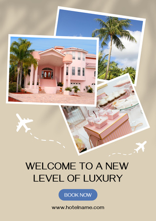Luxury Hotel Ad Poster – шаблон для дизайну