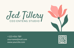Flower Studio Ad with Round Floral Frame
