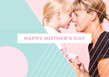 Szablon projektu Happy Mother's Day with Mother and Daughter Postcard