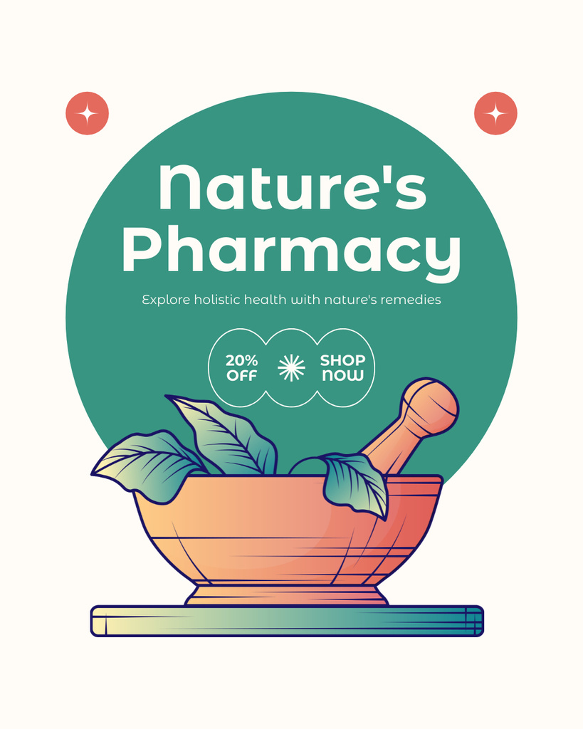 Natural Remedies And Tinctures At Reduced Price Instagram Post Vertical – шаблон для дизайну