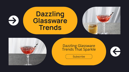Эпизод влога об ослепительных тенденциях в производстве стеклянной посуды Youtube Thumbnail – шаблон для дизайна