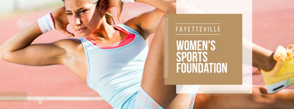 Womens sports foundation Ad Facebook cover Modelo de Design