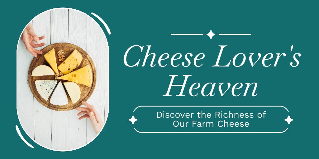 Gourmet Cheese for Sale Twitter Modelo de Design