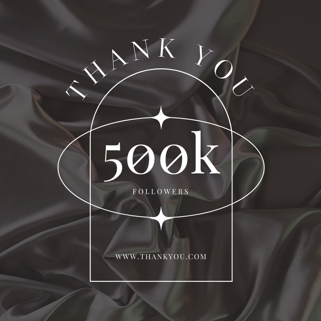 Platilla de diseño Thank You Message to a Followers on Background of Silk Beige Fabric Instagram