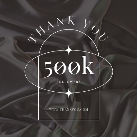 Mensagem de agradecimento aos seguidores sobre fundo de tecido bege de seda Instagram Modelo de Design