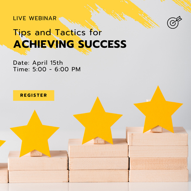 Template di design Live Webinar on Tips and Tactics for Success Instagram