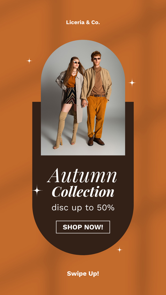 Ontwerpsjabloon van Instagram Story van Discount on Youth Autumn Collection